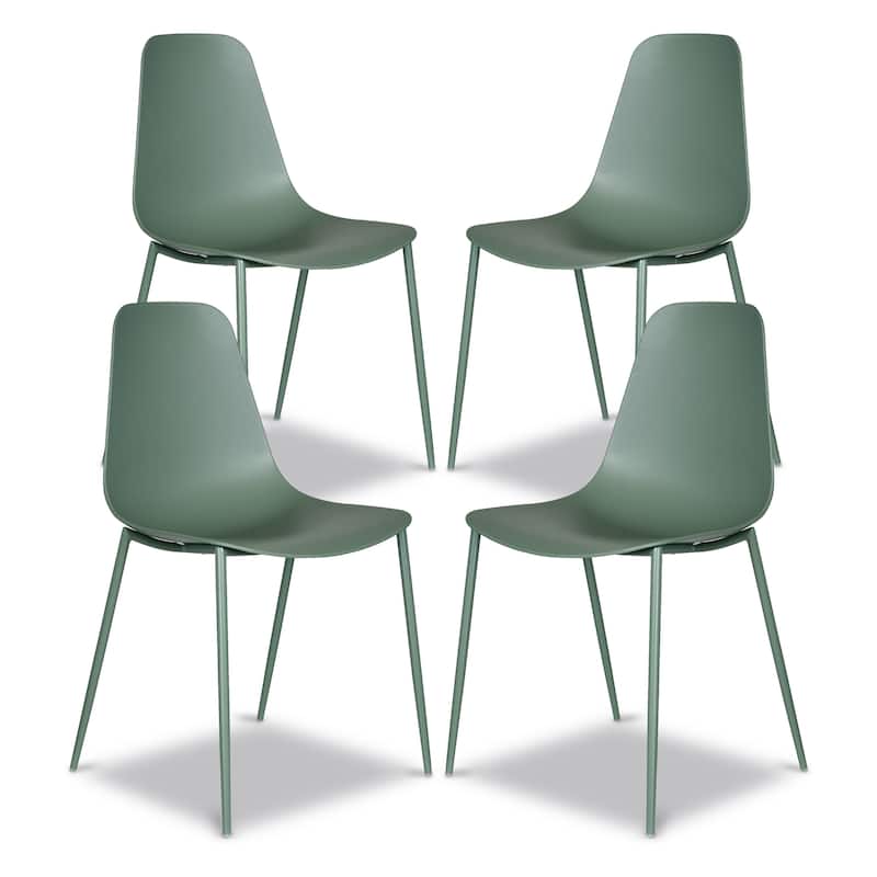 Poly and Bark Isla Modern Chairs (Set of 4) - Pistachio Green