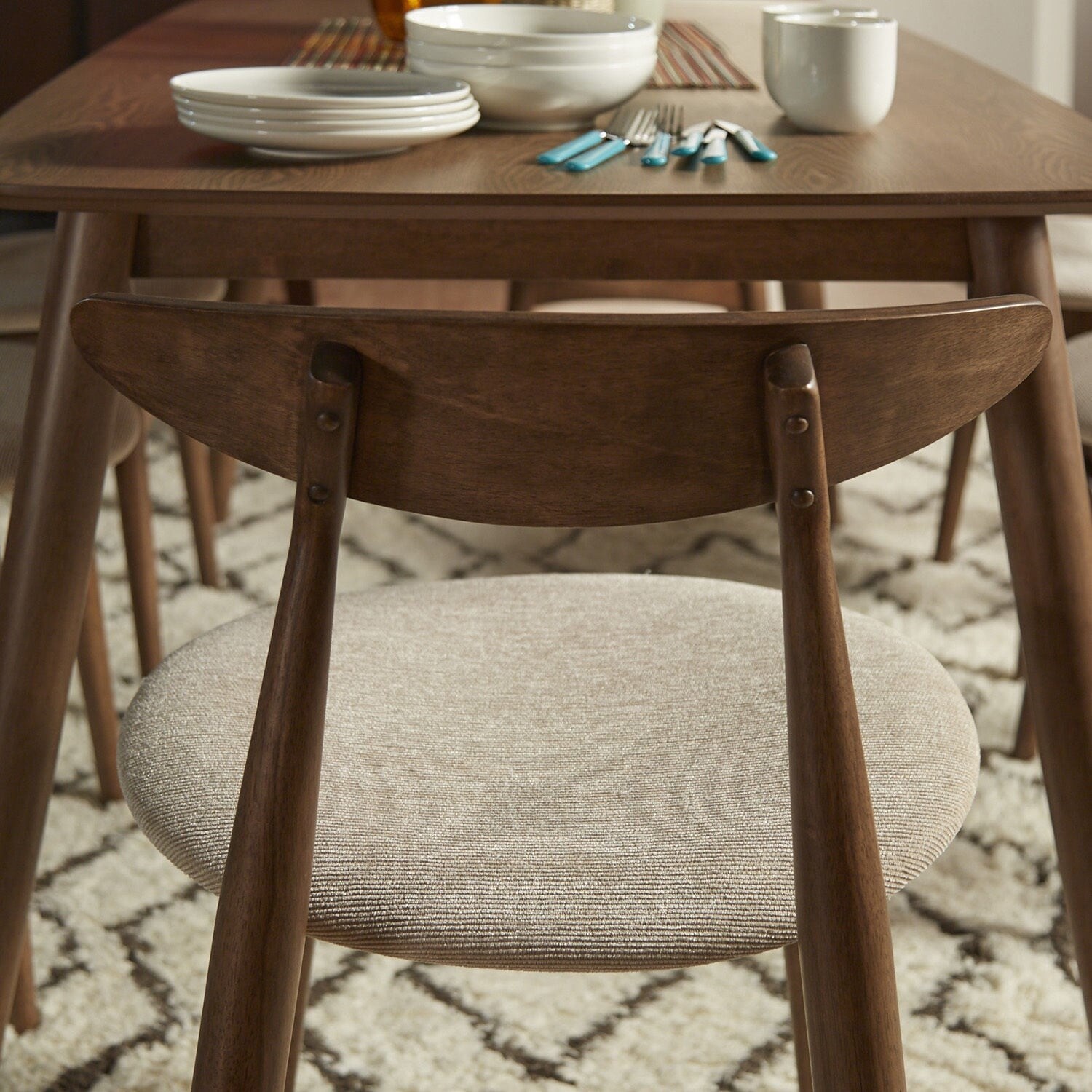 Norwegian danish discount tapered dining chairs