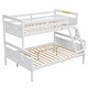 preview thumbnail 19 of 18, Twin over Full Solid Pine Bunk Bed,Split Into 2 Platform Bedframes