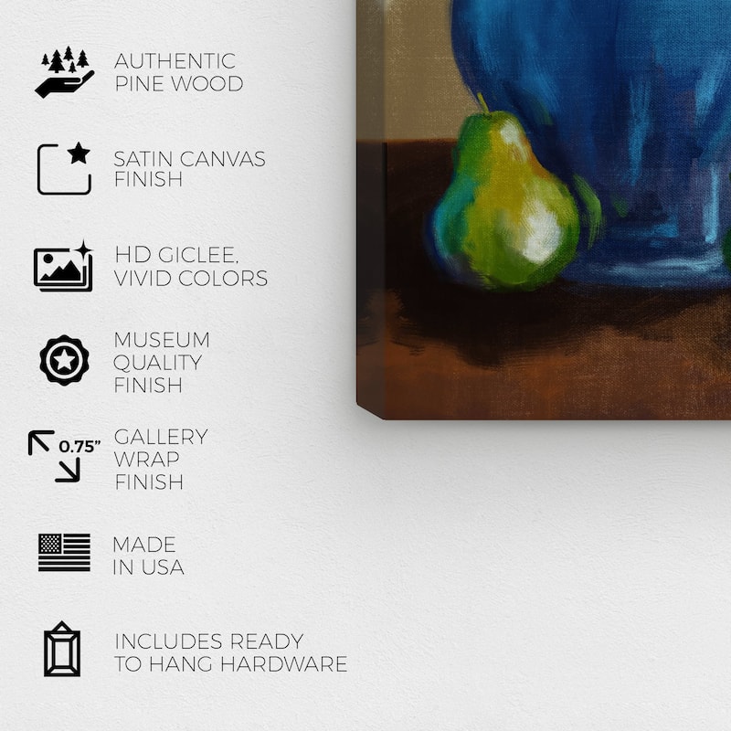 Wynwood Studio Canvas Animals Still Life Cute Birds Blue and Traditional Wall Art Canvas Print - Blue, Green