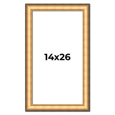 14x26 Frame Gold Plein Aire Solid Wood Picture Frame Width 2 Inches |