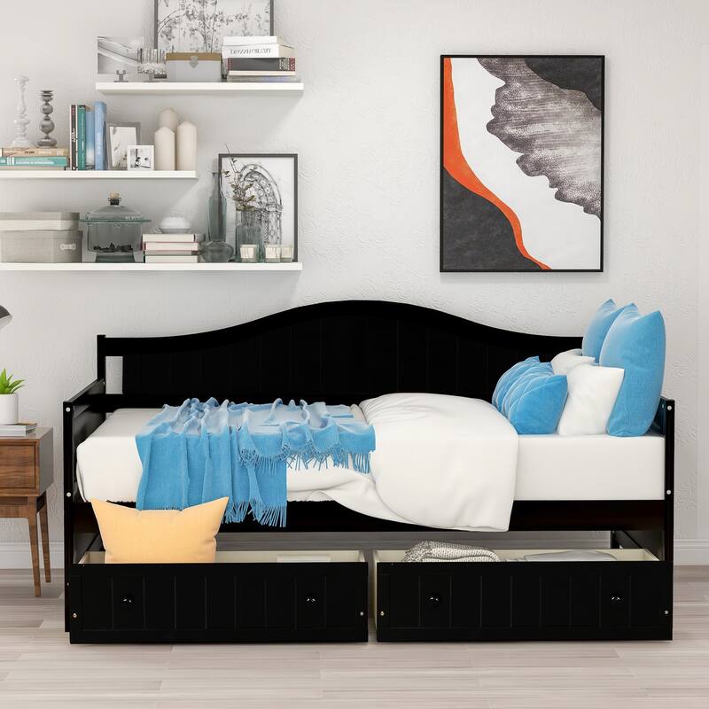 Daybed with 2 drawers - Espresso