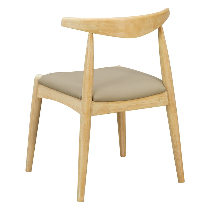 Christopher Knight Home - Walden Vintage Solid Wood Upholstered Dining Chair Set of 2 with Ergonomic Backrest