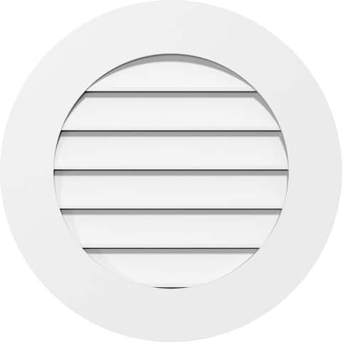 Round Surface Mount PVC Gable Vent: Standard Frame