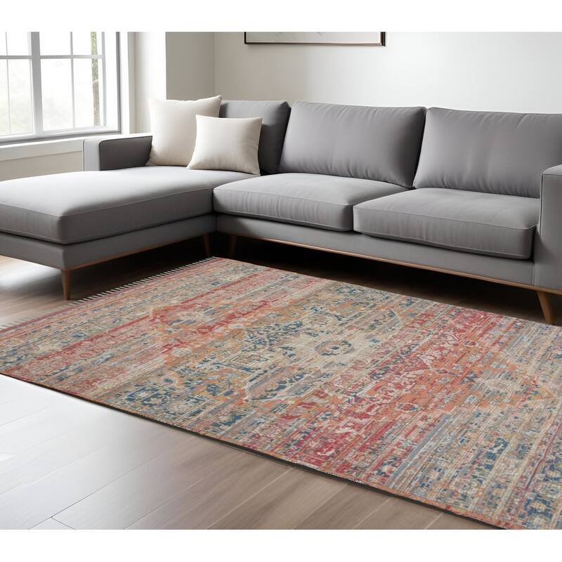 HomeRoots Oriental Transitional Rectangle Area Rug - 120.00 in. x 96.00 in.  x 0.20 in.