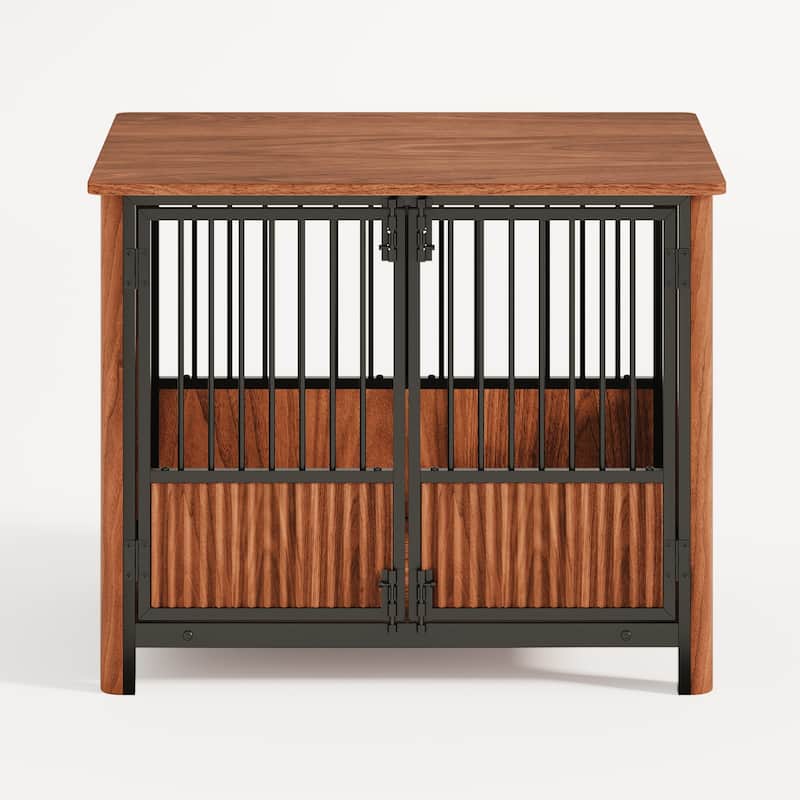 GDF Studio - Oakridge Modern Furniture Dog Crate with Multi-Door Design