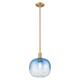 Option Brushed Brass / Sapphire Blue Shade