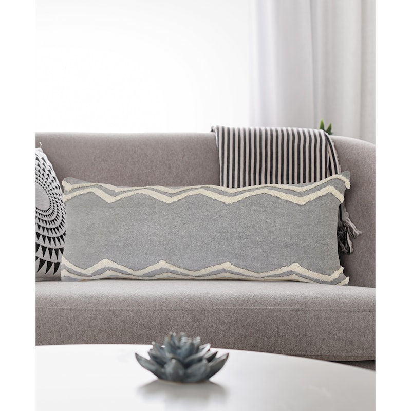 Sevita Soft Chevron Bordered Throw Pillow, Single or Set of 2