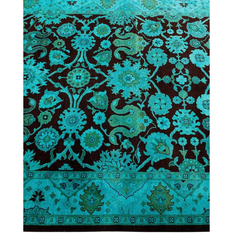 Overdyed, One-of-a-Kind Hand-Knotted Area Rug - Red - 4' 2" x 6' 0"