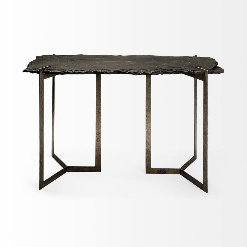 Shale I Black Slate Side Table