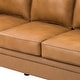 preview thumbnail 43 of 44, Rita Living Room 3-Seat Genuine Leather Sofa with Solid Wood Legs and Nailhead