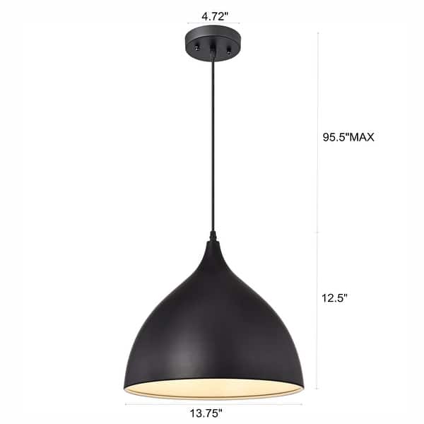 1light Textured Black Hanging Pendant On Sale Bed Bath & Beyond