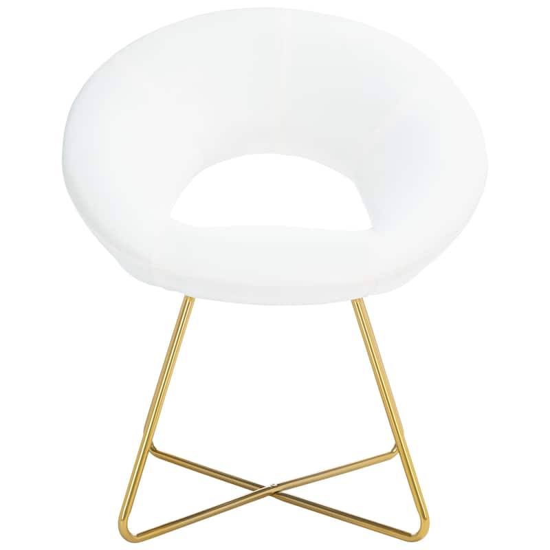 SAFAVIEH Elena Modern Velvet Accent Chair - 23.2" W x 28.3" L x 33" H - 23Wx28Dx33H