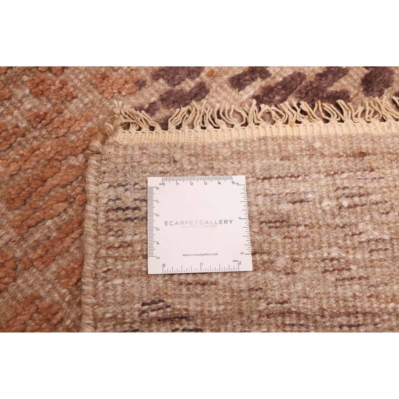 ECARPETGALLERY Hand-knotted Tangier Brown Wool Rug - 8'2 x 10'3