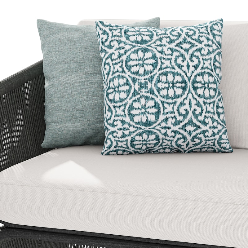 Corvus Ida 2-piece Outdoor Wicker Sofa with Coffee Table
