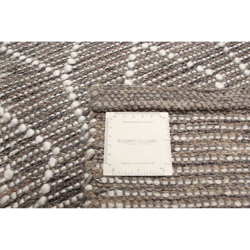 ECARPETGALLERY Braid weave Sienna Taupe Wool Rug - 6'0 x 9'1