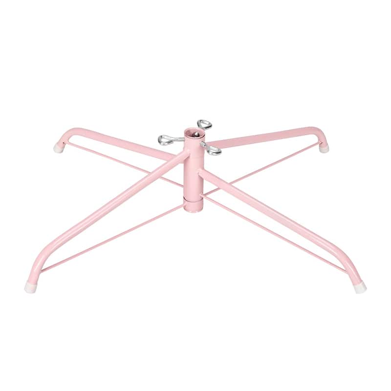 6 Foot Pink Artificial Christmas Tree with 1000 PVC Tips and Durable Metal Tree Stand Included - 6-Feet