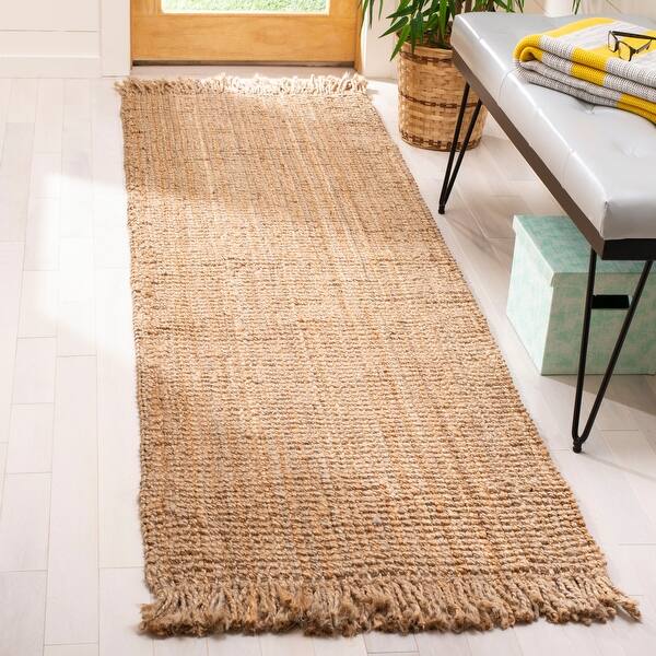 Shop Safavieh Handmade Natural Fiber Nino Casual Solid Jute Rug With Fringe On Sale Overstock 22590823