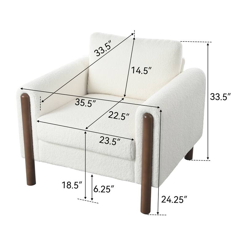 33.5" Upholstered Accent Chair
