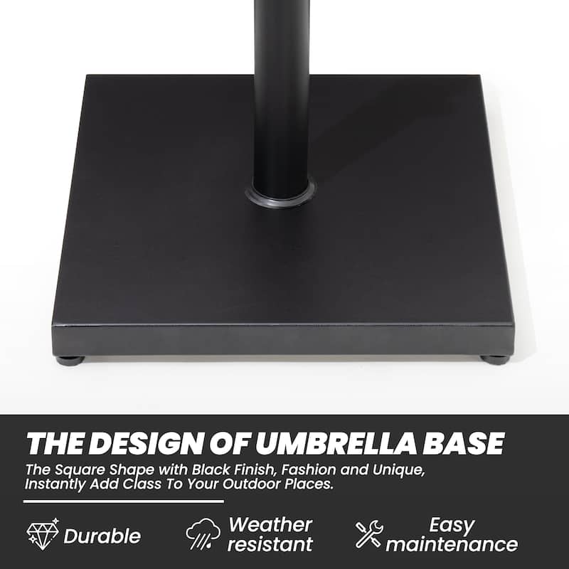 Patio Outdoor Market Umbrella Holder Base 40/55 Pound Square Stand for Pole Umbrella