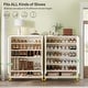 preview thumbnail 6 of 23, 24 Pairs Large Wood Shoe Storage Cabinet with Doors for Entryway - 6-Tier