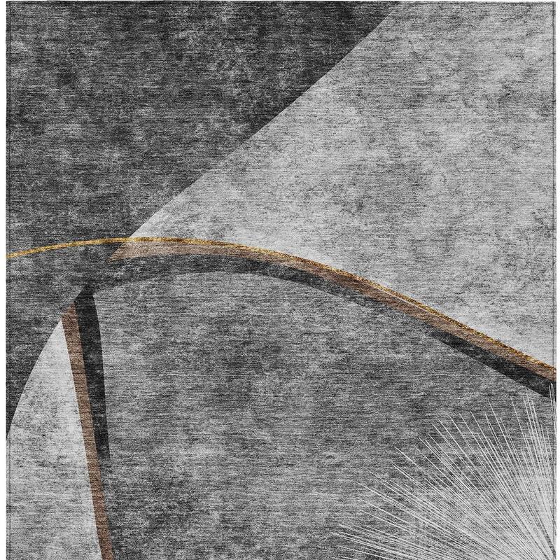 HomeRoots Abstract Transitional Rectangle Outdoor Rug