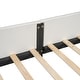 preview thumbnail 12 of 32, Twin Size Upholstered Platform Bed with Guardrail and Headboard,Modern Style Wood Bed