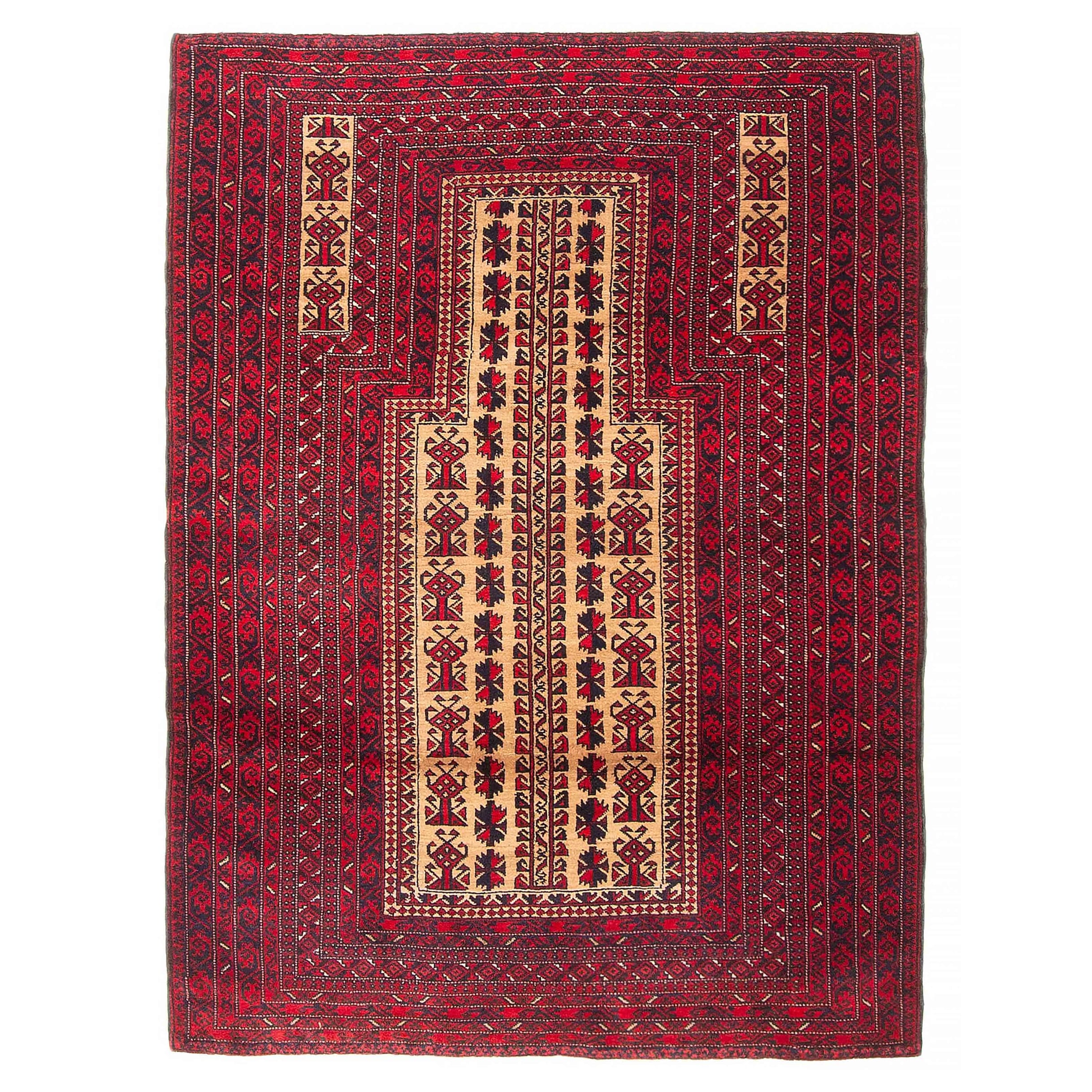 Teimani Tan Rug 3'6" x 4'9" - 3'6 x 4'9