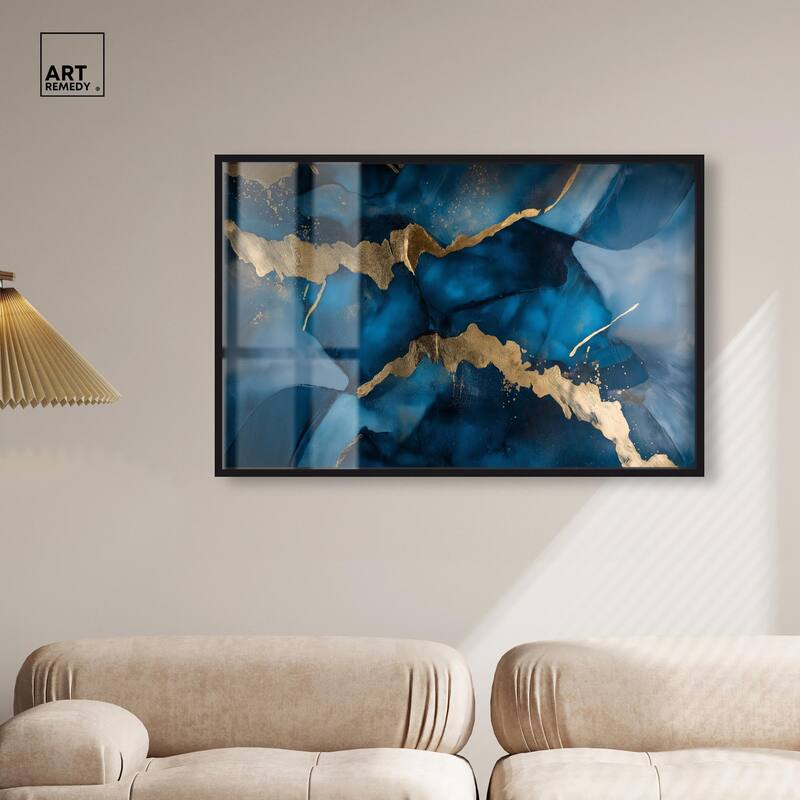 Dark Texture Golden Touch III Shadowbox by Art Remedy