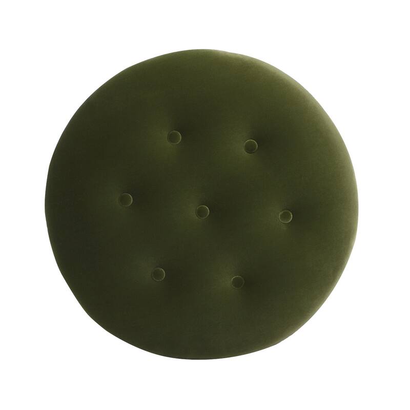 Yolanda 24" Upholstered Round Accent Ottoman