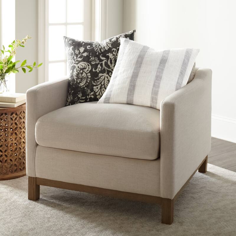 Yarn-Dyed Cotton Decor Throw Pillow in Awning Stripe