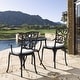 preview thumbnail 2 of 20, Nuu Garden Outdoor 3-Piece Cast Aluminum Patio Set with Cushions and Umbrella Hole