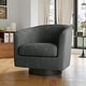 preview thumbnail 146 of 186, Modern Upholstered Barrel Chair Swivel Accent Chair for Living Room Chenille - Gray/Chenille