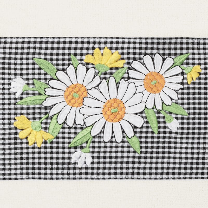 Authentic Hotel and Spa 100% Turkish Cotton Daisy Embellished Bath Towel