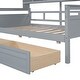 preview thumbnail 11 of 11, Twin size Daybed, Wood Slat Support, with Bedside Shelves and 2 Drawers for Kids Teens Adults Storage Bed Frame, Gray
