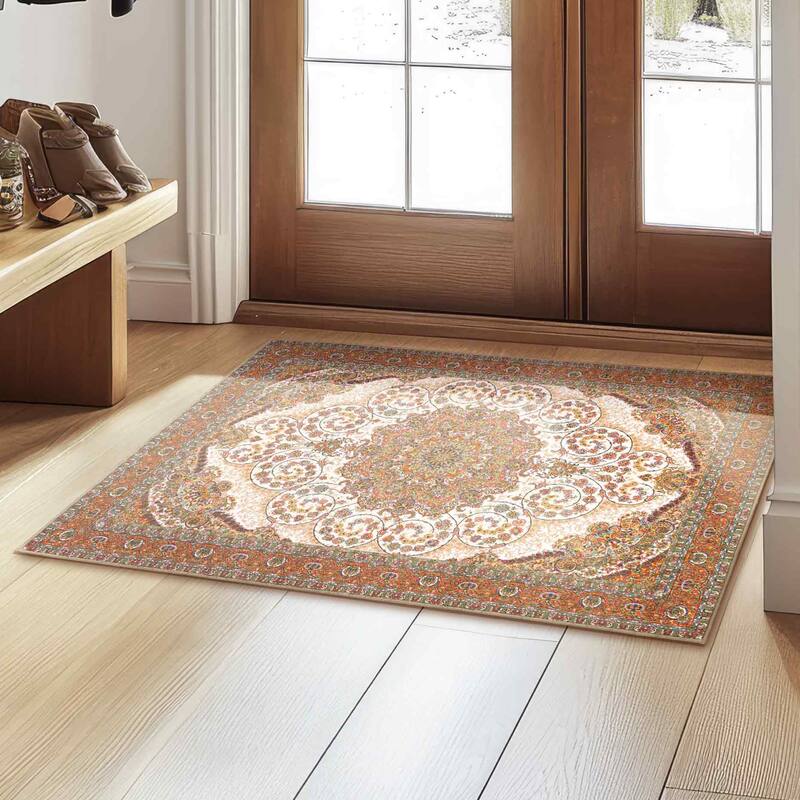 My Magic Carpet Machine Washable Rug Zahara Amber - 3' X 5'