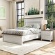 preview thumbnail 15 of 15, Furniture of America Althea Modern Farmhouse 2-Piece Wood Kids Panel Bed and Nightstand Set White - Full