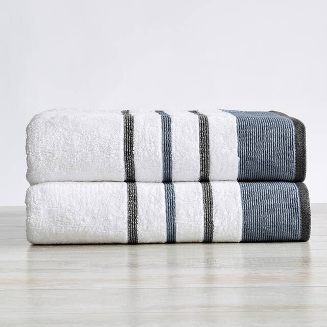 Luxurious Cotton Decorative Stripe Towel Set