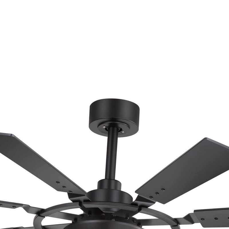 52" Reversible 8-Blade LED Ceiling Fan with Light and Remote
