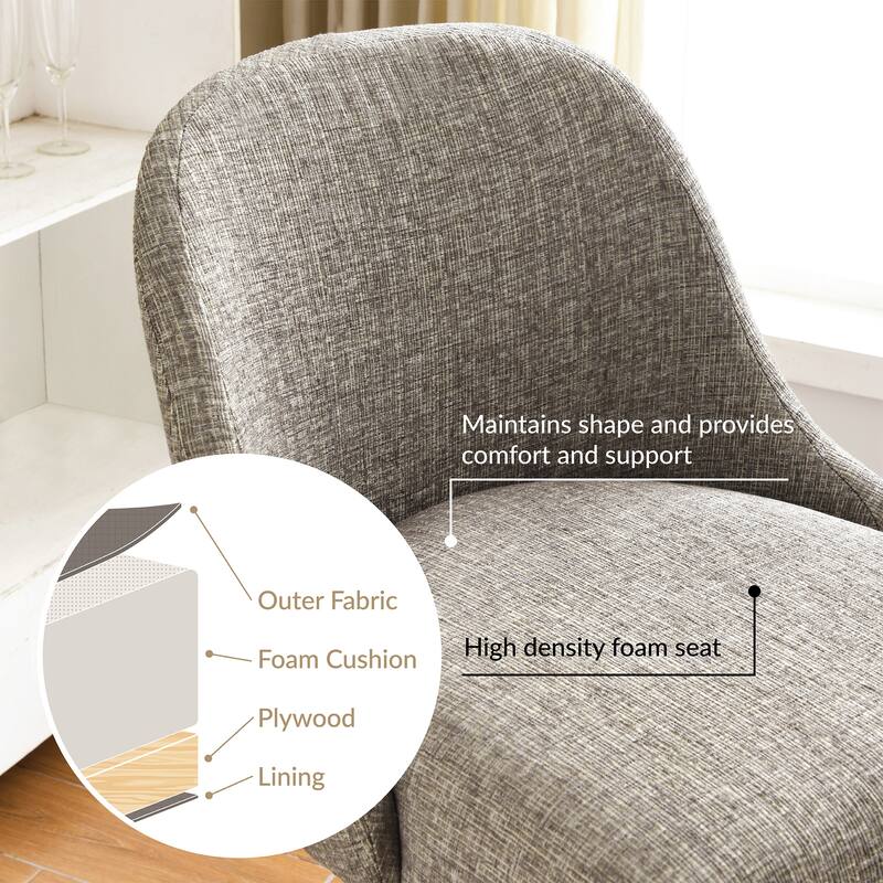 Leick Home Upholstered Barrelback Counter Stool with Metal Base