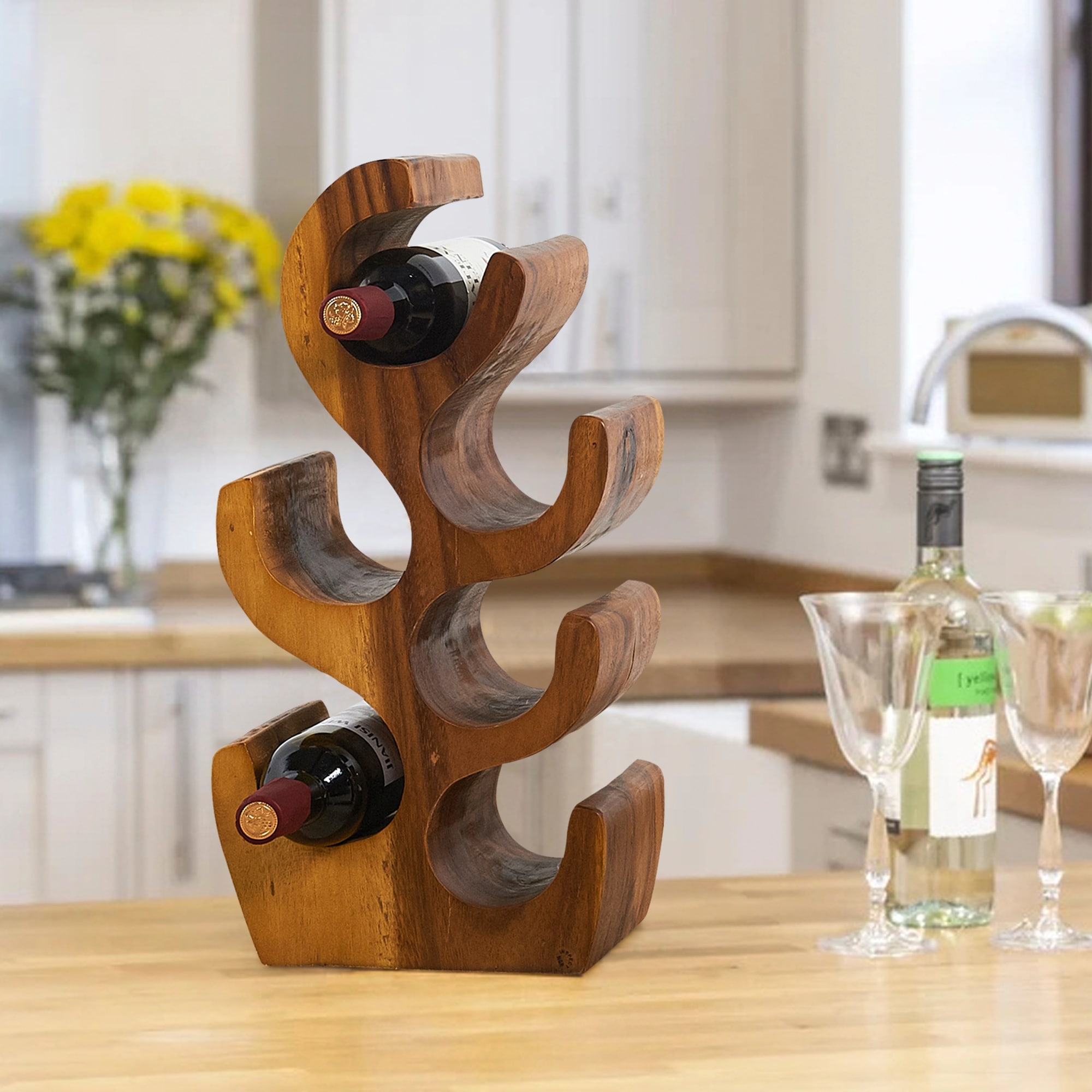 Wine Storage Wine Bottle Tree Holder Greenage Suarwood Tree