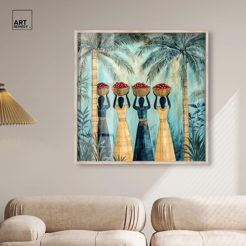Walk Under Palms Shadowbox by Art Remedy