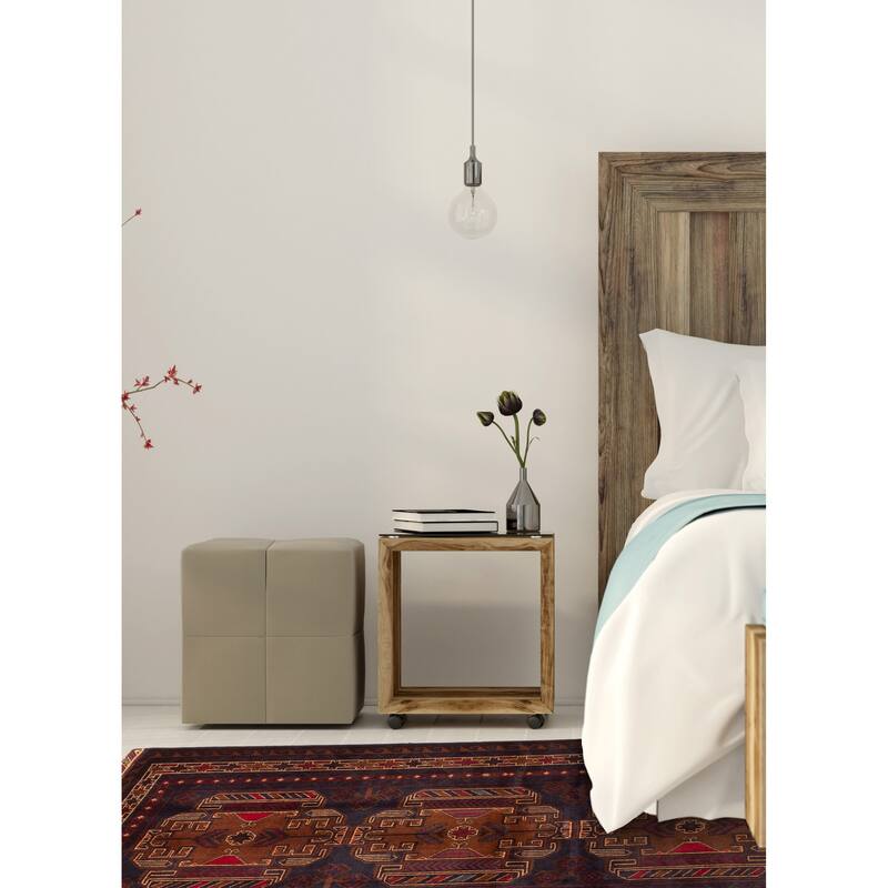 ECARPETGALLERY Hand-knotted Teimani Dark Navy Wool Rug - 3'10 x 6'11