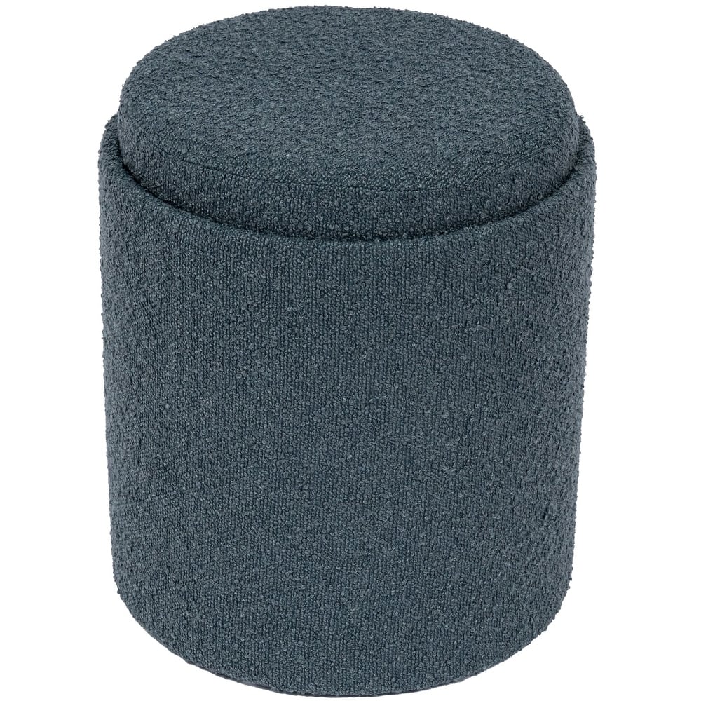 Aria Home Esme Boucle Tufted Storage Ottoman with Removable Tray Top
