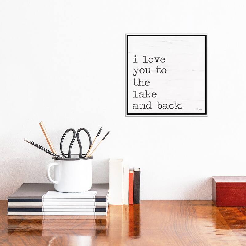 iCanvas "I Love You To The Lake and Back" by Jaxn Blvd. Framed Canvas Print