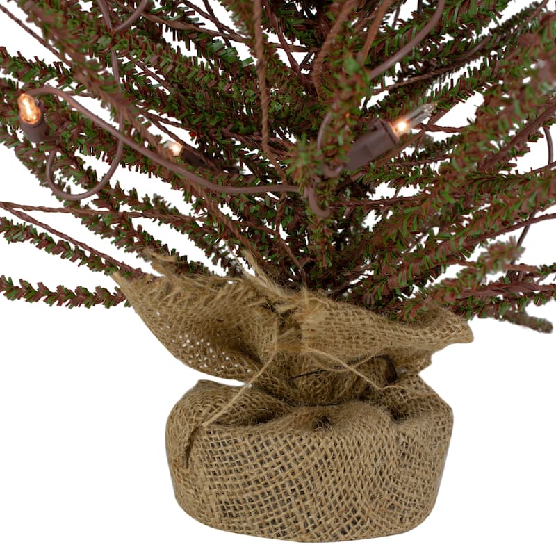 2' Medium Potted Warsaw Twig Artificial Christmas Tree - Clear Lights - 2 Foot