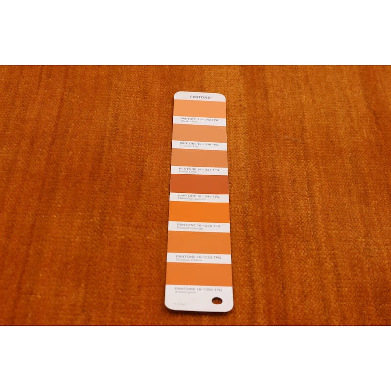 Kashkuli Gabbeh Orange Rug 6'7" x 8'1" - 6'7 x 8'1