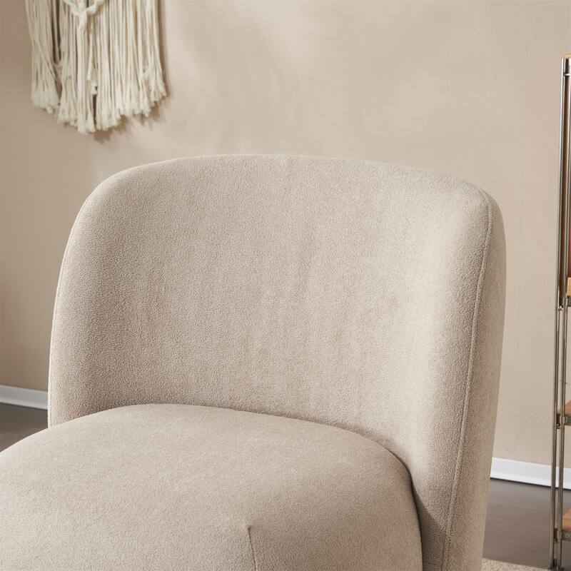 Christopher Knight Home - Eliana Modern Teddy Fabric Accent Chair with Curved Backrest and Legs