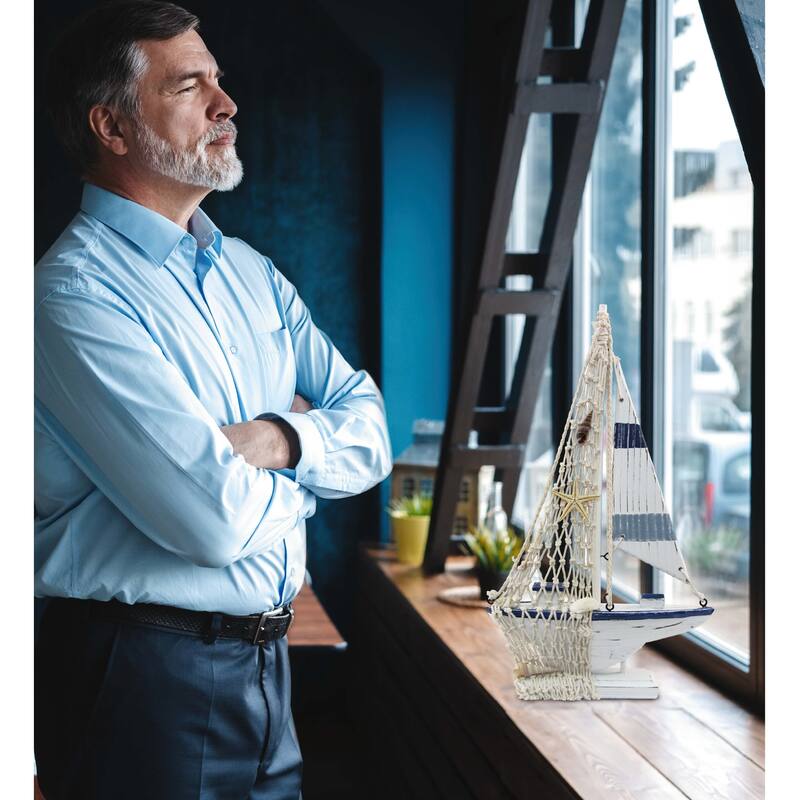 CoTa Global Boat Beach Frame, Lighthouse Decor, & Model Sailboat Decor