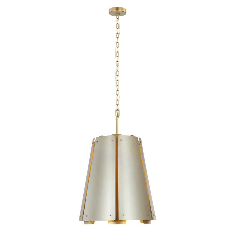 Varaluz Peep Show 6-Light Pendant - Sunwashed Silver/Brushed Sienna - Gold, Brass